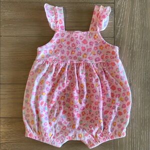 Disney Baby Minnie Mouse Baby Girl - Pink Leopard Bubble Romper Onesie